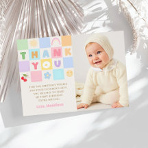 Colourful Gingham Girl 1st Birthday Photo