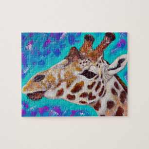 Colourful Giraffe Painting Jigsaw Puzzle
