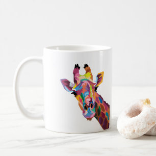 Colourful Giraffe Pop Art Coffee Mug