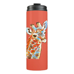 Colourful giraffe Thermal Tumbler