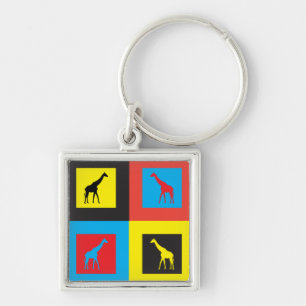 Colourful Giraffes Keychain