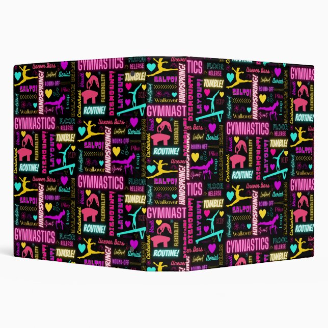 Colourful Girls Gymnastics Glossary Typography    Binder (Background)