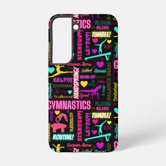 Colourful Girls Gymnastics Glossary Typography     Samsung Galaxy S22 Case (Back)