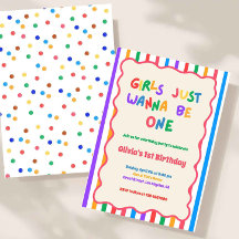 Colourful Girls Just Wanna Be One Birthday