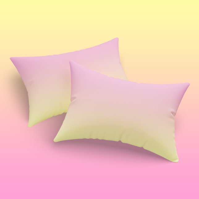 Colourful Girls Pastel Pink Yellow Gradient Pillowcase (Creator Uploaded)