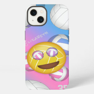 colourful girls volleyball emoji iPhone 13 case