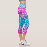 Colourful Girly Mermaid Glitter Scale Pattern Capri Leggings<br><div class="desc">This modern design features a colourful mermaid scale pattern in turquoise blue and hot pink with a touch of glitter for that added glamour #leggings #clothing #apparel #gifts #fitness #sports #fitnessapparel #fitnessclothing #fashion #fashionable #style #stylish #trendy #trending #mermaid</div>