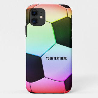 Colourful Girly Soccer | Football iPhone 11 Case