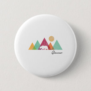 Colourful Glacier National Park Montana Women Men  2 Inch Round Button