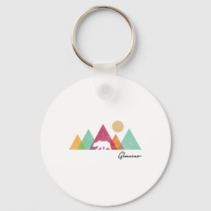 Colourful Glacier National Park Montana Women Men  Keychain