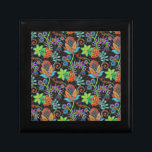 Colourful Glass Beads Look Retro Floral Design Gift Box<br><div class="desc">Elegant colourful glass beads look retro floral design. This is an image/graphic of glass bead.</div>