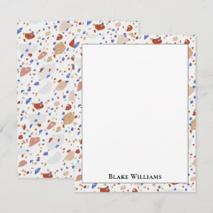 Colourful Glass Chips Terrazzo Pattern Frame Card