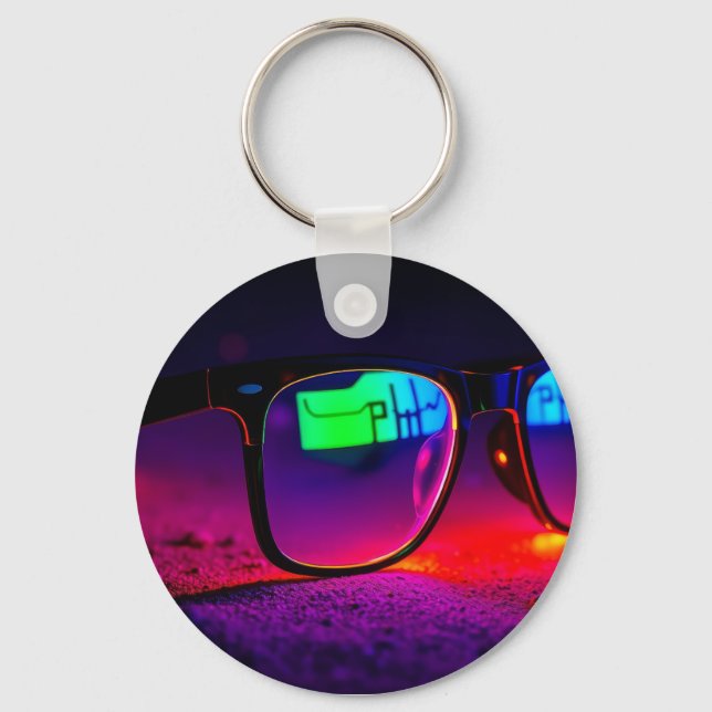 Colourful Glasses Keychain (Front)