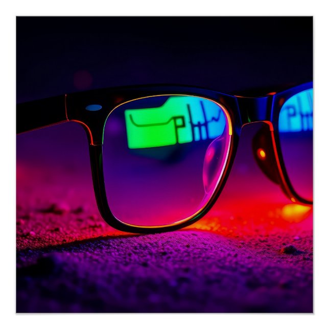 Colourful Glasses Poster (Front)