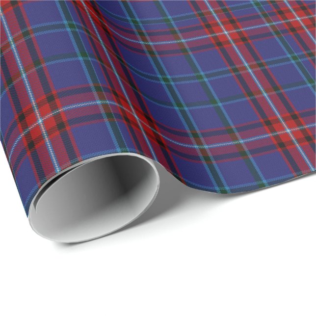 Colourful Glenn Clan Tartan Plaid Wrapping Paper (Roll Corner)