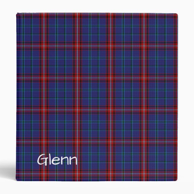Colourful Glenn Tartan Plaid Binder (Front)