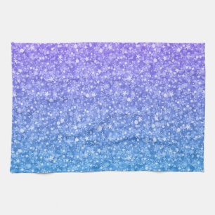 Colourful Glitter And Sparkles Pattern Kitchen Towel