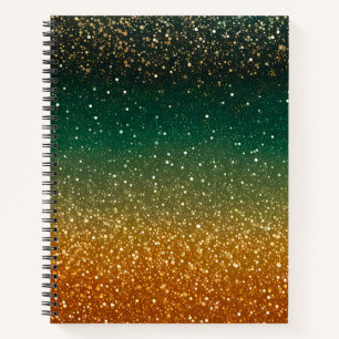 Colourful Glitter Art Spiral Notebook