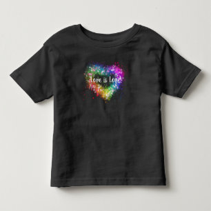 Colourful glitter heart  toddler t-shirt