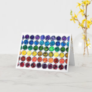 Colourful Glitter Sequin Happy Birthday Celebratio Card