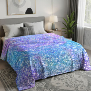 Colourful Glitter Texture Fleece Blanket