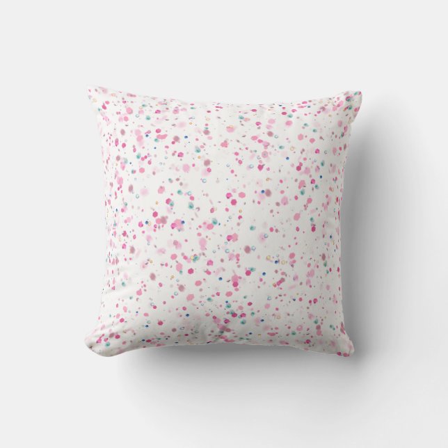 Colourful glitter Throw Pillow (Front)