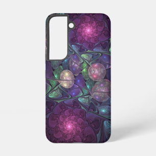 Colourful Glittering Modern Abstract Fractal Art Samsung Galaxy Case