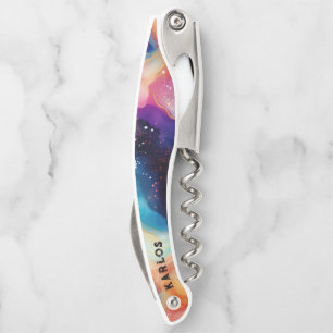 Colourful glittery agate texture background corkscrew