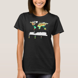 Colourful Global Land Cover Map World Vegetation M T-Shirt