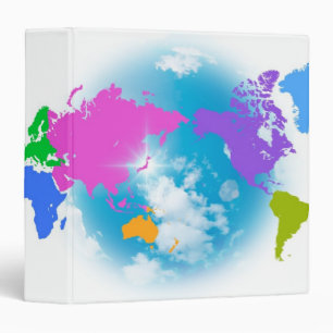 Colourful Global Map Binder
