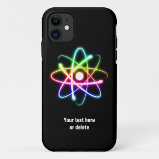 Colourful Glow Atom Symbol iPhone 11 Case