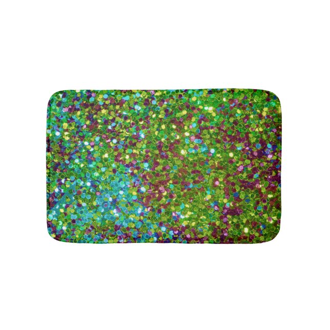 Colourful Glow Glitter Bath Mat (Front)