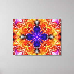 Colourful Glowing Abstract Canvas Print