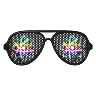 Colourful Glowing Atom Aviator Sunglasses