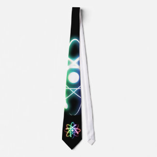Colourful Glowing Atom - Black Tie