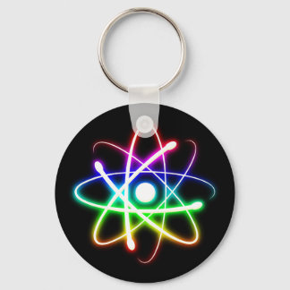 Colourful Glowing Atom | Geek Keychain