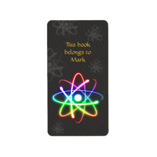 Colourful Glowing Atom Label