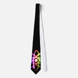Colourful Glowing Atomic Science Tie