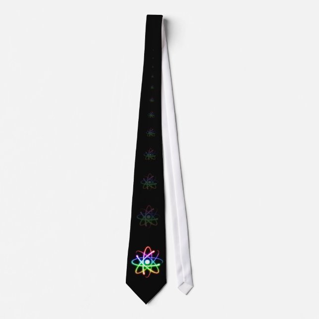 Colourful Glowing Atomic Science Tie (Front)