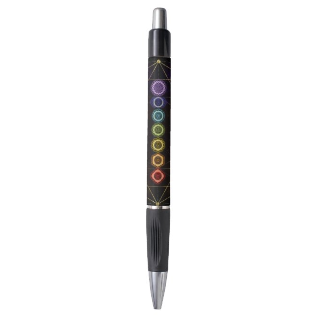 Colourful Glowing  Chakras Pen (Front Vertical)
