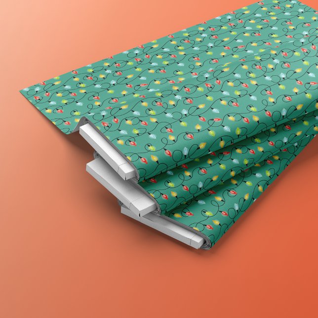 Colourful Glowing Christmas Lights | Mint Green Fabric (Creator Uploaded)