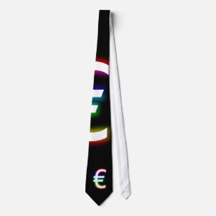 Colourful Glowing Euro Symbol Financial Tie