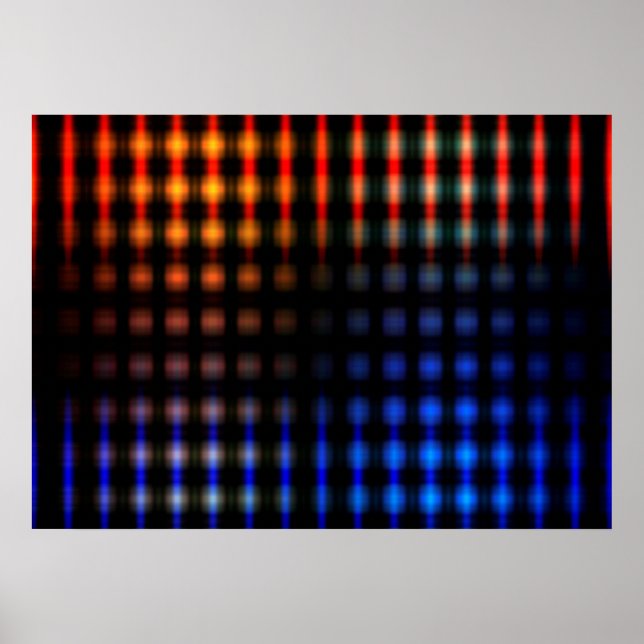 Colourful glowing lights poster (Front)