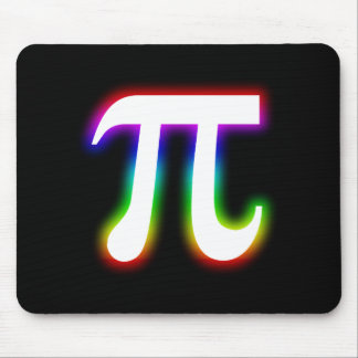 Colourful Glowing Pi | Math Mouse Pad