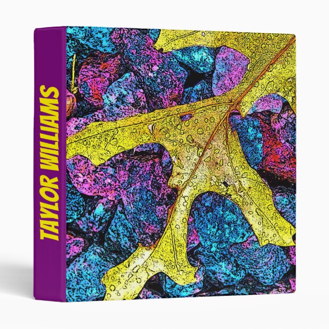 Colourful Golden Leaf Binder (Front/Spine)