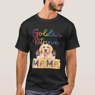 Colourful Golden Retriever Mama Dog Mom T-Shirt