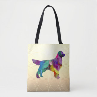 Colourful Golden Retriever Tote Bag