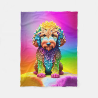 Colourful Goldendoodle Children's Blanket
