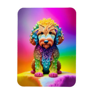 Colourful Goldendoodle Magnet