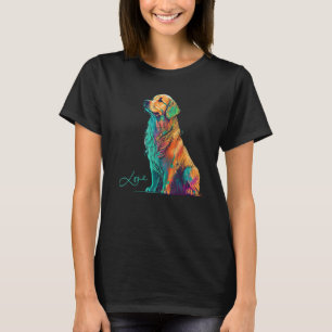 Colourful Goldenretrieverdog Artwork Goldenretriev T-Shirt